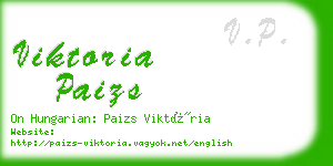 viktoria paizs business card